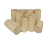 Varillas de madera, Pasadores de madera cilíndricos de madera natural, varios tamaños, paquete de 10, for manualidades, decoración del hogar(40x40mm)