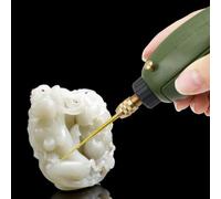 Varillas de molienda de aguja de tallado de esmeril para mini taladro con vástago de 3 mm, accesorios de herramienta giratoria para grabado, perforación de vidrio, piedra de jade, juego de 4 piezas (A