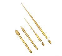 Varillas de molienda de aguja de tallado de esmeril, vástago de 3 mm, para grabado de mini taladro y perforación de vidrio, piedra de jade A, B, C, D, juego de 4 piezas (4 piezas)