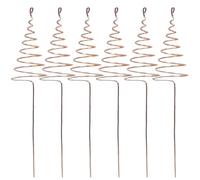 Varillas De Plantación Electrostática - Soportes De Antenas De Cobre De 6 Piezas, Estructura De Crecimiento Del Jardín | Soportes De Bobinas Promotores De Energía Horticultura Para Verduras,