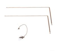 Varillas de radiestesia de cobre al 99.9%, paquete de 2 varillas de detección de metales para adivinar el agua y encontrar tesoros, barra en L de latón con herramienta colgante para exploración al