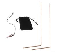 Varillas de radiestesia de cobre al 99,9%, varillas de adivinación, con forma de L ergonómica, kit portátil de múltiples piezas, para detectar oro, agua, tesoro (B)
