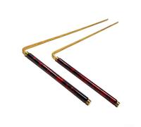 Varillas de radiestesia de cobre puro al 99.9%, paquete de 2, sonda retráctil de latón para exploración acuática y búsqueda de tesoros, 5 x 12 pulgadas cada una (rojo)
