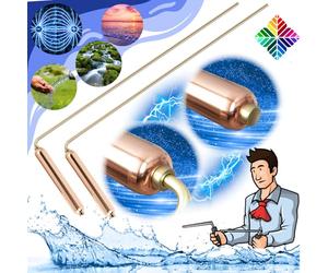 Varillas de Radiestesia Profesionales de Cobre Modelo DELUJO - Varillas de Zahorí - Varita para buscar Agua, Adivinación, Geobiología, Feng Shui, Búsqueda de Fuentes