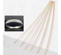 Varillas de soldadura plateadas para hacer y reparar joyas, alambre de soldadura dorado, paquete de 4, varillas de soldadura de aleación de cobre plateado de bajo punto de fusión de 50 cm