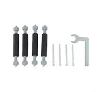 Varillas de soporte de reparación de casete de interruptor tipo 86 para caja inferior montada en la pared, 4 pares, 4 pares de 4 tornillos de fijación, 1 llave ajustable de aproximadamente 65 mm a 85