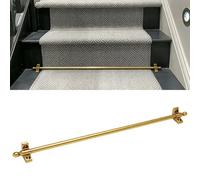 Varillas decorativas para escaleras, soportes para alfombras con soporte, 9 opciones de tamaño (24 a 40 pulgadas), dorado para casas, villa, hotel, galería, escaleras, alfombra(34inch/86cm)