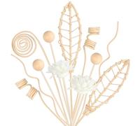 Varillas Difusoras de Madera de Ratán,6 Formas Varillas Difusoras de Madera de Ratán Varillas Difusor de Aroma de Aceite Esencia para Casa Oficina Hotel 12 Piezas