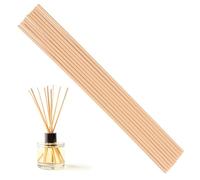 Varillas difusoras de varillas de fibra negra de 30 cm, varillas difusoras de aroma de aceite de madera natural, ratán, difusor de aroma, extra largo, 4 mm de grosor, varillas de repuesto para spa y