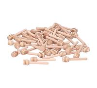 Varillas Dispensadoras de Miel de Madera de Primera Calidad, 50 Unidades de 8 Cm, Varitas Agitadoras de Miel para Rociar Miel, Jarabe, Mermelada, Varitas Dispensadoras Ecológicas