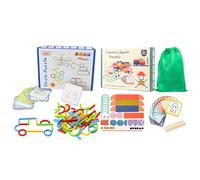 Varillas inteligentes - Anillos de madera para en menta, bloques de patrón, de palillos, juguetes, para niños, niñas, dormitorio, educación en el hogar, sala de juegos, aula