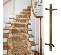 Varillas para Alfombras Stair Runners Rods for Fixed Stair Carpet, 5 10 13 15 16 Pcs Brass Carpet Runners Rod for Indoor Stairs/ Hotel/ Apartment, Secure Tubular Pole Decorative(5 pack,22" (56cm))