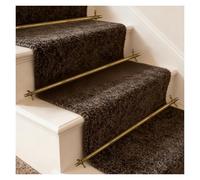 Varillas para alfombras y escaleras, de latón, para alfombras - Paquete de 12, 122 cm - Herrajes duraderos para Uso doméstico o Comercial - Ideales para bibliotecas, Salas de exposición y of