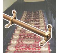 Varillas para escaleras, Varillas de latón de 5/8" para alfombras - Paquete de 15, 50" de Largo, Personalizables para una instalación Segura en escaleras, duraderas y fáciles de Instalar, PE