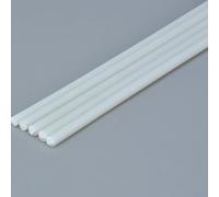 Varillas redondas ABS para bricolaje, juego de 5 tubos sólidos, 250 mm de longitud, adecuadas para varias aplicaciones de manualidades (5 x 250 mm)