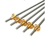 Varillas roscadas y husillos, Impresora 3D T6 304 Tornillo de avance trapezoidal Tuerca de cobre 2 piezas 100-600 mm Paso 1/2 mm Plomo 1-12 mm(Pitch 1mm Lead 6mm,400mm)
