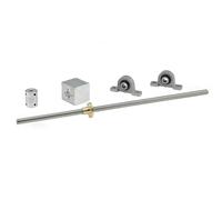 Varillas roscadas y husillos, Tornillo de avance T8, 8 mm, 2 mm, paso, 8 mm, 100-800 mm, kit de tuerca de latón, acoplamiento flexible, KP08, 5 unidades(Kp,800mm)