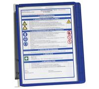 Durable Sistema de paneles de pared 555107 Vario Wall 5 con 5 paneles de pantalla A4 Azul oscuro