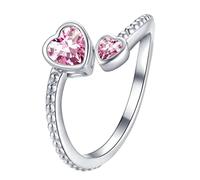Varios anillos Set Descompresión Rotierender Ring Descompression Ring Regalo de Cumpleaños para usted Minimalistic Crystal Ring Geburtssteine Strassring Einstellbare Öffnung Ringe Kinder Jungs Schwarz