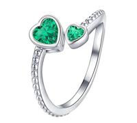 Varios anillos Set Descompresión Rotierender Ring Descompression Ring Regalo de Cumpleaños para usted Minimalistic Crystal Ring Geburtssteine Strassring Einstellbare Öffnung Ringe Kinder Jungs Schwarz