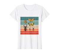 Varios Insectos Minibestias Insectos Entomología Amante de Camiseta gráfica económica, Mujer, Blanco, XL