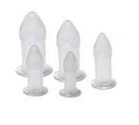 Varios juegos anales que incluyen un tapón anal hueco y un masajeador de próstata para la mejor experiencia de orgasmo para principiantes en juguetes sexuales.(Transparent5stück)