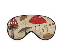Varios Mushroom Art Pattern Sleep Mask Eye Eyepatch Eyeshade con correa elástica Cover Sleeping para hombres, mujeres y niños