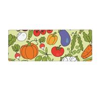 Varios Patrones de Vegetales,Alfombrilla de ratón Grande para Escritorio, Teclado de Ordenador, Base de Goma Antideslizante, 30 x 80 cm