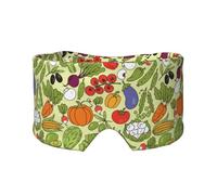 Varios patrones de vegetales,Máscara para ojos con bloqueo de luz y protección ocular completa para dormir, orejeras y ojos.