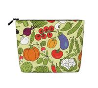 Varios Patrones de Vegetales,Neceser de Maquillaje de imitación Lino, Neceser de Viaje portátil