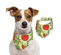 Varios Patrones de Vegetales,Pañuelos de algodón para Perros, Bufandas Ajustables para Mascotas,M