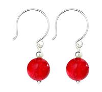 Varios pendientes simples básicos de piedras preciosas redondas de 8 mm para mujeres adolescentes, con gancho de pez francés seguro .925 plata esterlina piedras de nacimiento más pendientes sin