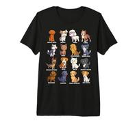 Varios Perros de Dibujos Animados Kawaii - Razas de Perros Camiseta Premium