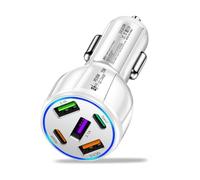 Varios puertos múltiples adaptador de carga rápida de 75 vatios de salida total para dispositivos de carga eficiente de 12-24 V