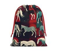 Varios tipos de bolsas de Navidad para caballos, bolsa de almacenamiento, suministros de fiesta de cumpleaños, también se puede utilizar para almacenamiento diario