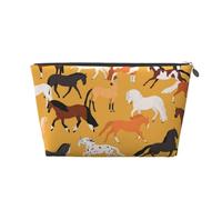Varios Tipos de Caballos, Bolsa de artículos de tocador Bolsa de Maquillaje Bolsa de cosméticos Bolsa de artículos de tocador de Viaje portátil