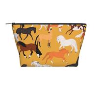 Varios Tipos de Caballos, Bolsa de artículos de tocador Bolsa de Maquillaje Bolsa de cosméticos Bolsa de artículos de tocador de Viaje portátil