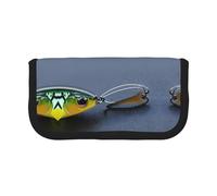 Varios tipos de cebos de pesca, estuche pequeño para lápices, estuche estético para lápices, bolsa de almacenamiento para bolígrafos, oficina, Black, Talla única, Organizador de bolsas