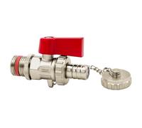 VARIOSAN KFE 11381 - Válvula de bola para caldera (1/2", latón mate, autosellante, cromada)