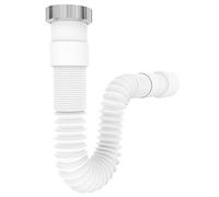 VARIOSAN Manguera de drenaje flexible 14931, 1 1/2" x 40/50 mm, sifón/trampa de olor para el fregadero de la cocina, extensible de 320-880 mm
