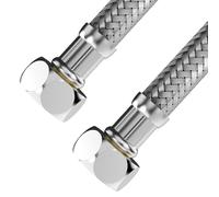 Variosan - Manguera flexible 17598, 1/2" rosca externa x 1/2" rosca externa, 50 cm, revestimiento de acero inoxidable, certificado DVGW, agua potable, manguera flexible blindada