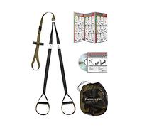 Variosling® Sistema/Kit BÁSICO de Entrenamiento en Suspensión/Sling-Trainer | Ancla de la Puerta, Póster/DVD de Ejercicios, Bolsa de Transporte | Todo el Cuerpo, Negro-Rojo