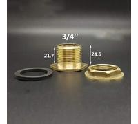 Various 1/2" 3/4" 1" Male Brass Water Tank Bulkhead Pipe Fitting Connector Coupler Home Garden Hole Drainer(06-20mm)