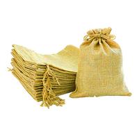 various 24 Pcs Bolsas de Lino y Cáñamo con Cordón Bolsas de Regalo para Comida Joyas Abalorios Bolsa de Lino para Fiesta Matrimonio Boda Decoracion 13x 18cm