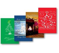 Various Artists - Weihnachtskarten 5er-Pack:Baum rot/grün/Kamin/Kirche