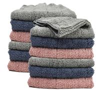 various Bayeta de Microfibra Limpieza 12 Unidades,Toalla Trapos de Limpieza Reutilizazbles,Paños de Limpieza Lavable sin Rayas sin Pelusa para Casa, Cocina, Coche,Multicolor 40x60cm