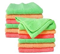 various Bayeta de Microfibra Limpieza 12 Unidades,Toalla Trapos de Limpieza Reutilizazbles,Paños de Limpieza Lavable sin Rayas sin Pelusa para Casa, Cocina, Coche,Multicolor 30x40cm
