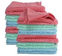 various Bayeta de Microfibra Limpieza 12 Unidades,Toalla Trapos de Limpieza Reutilizazbles,Paños de Limpieza Lavable sin Rayas sin Pelusa para Casa, Cocina, Coche,Multicolor 30x40cm