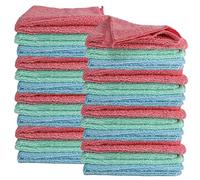 various Bayeta de Microfibra Limpieza 24 Unidades,Toalla Trapos de Limpieza Reutilizazbles,Paños de Limpieza Lavable sin Rayas sin Pelusa para Casa, Cocina, Coche,Multicolor 40x60cm