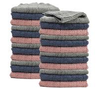 various Bayeta de Microfibra Limpieza 24 Unidades,Toalla Trapos de Limpieza Reutilizazbles,Paños de Limpieza Lavable sin Rayas sin Pelusa para Casa, Cocina, Coche,Multicolor 40x60cm